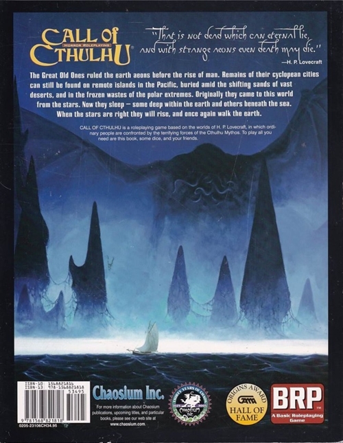 Call of Cthulhu - Sixth edition (B-Grade) (Genbrug) 